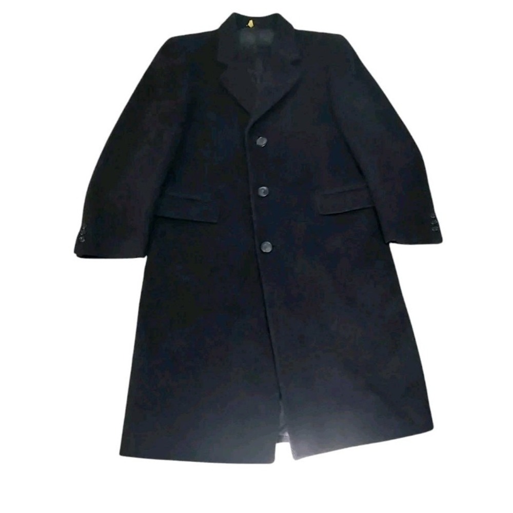 Adolfo Wool Cashmere Blend Overcoat in Gray - L Old Money Luxury
